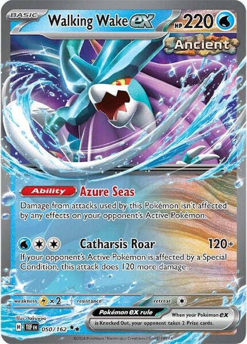 Walking Wake ex (050/162) [Scarlet & Violet: Temporal Forces] | Eastridge Sports Cards & Games