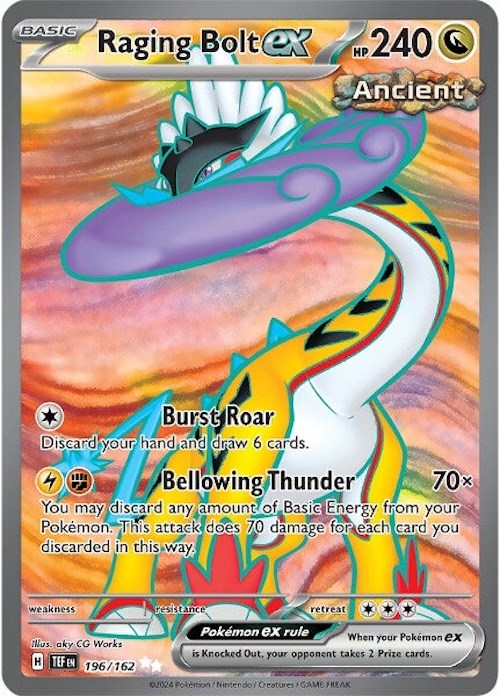 Raging Bolt ex (196/162) [Scarlet & Violet: Temporal Forces] | Eastridge Sports Cards & Games