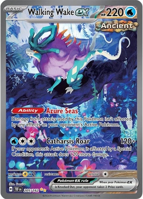 Walking Wake ex (205/162) [Scarlet & Violet: Temporal Forces] | Eastridge Sports Cards & Games