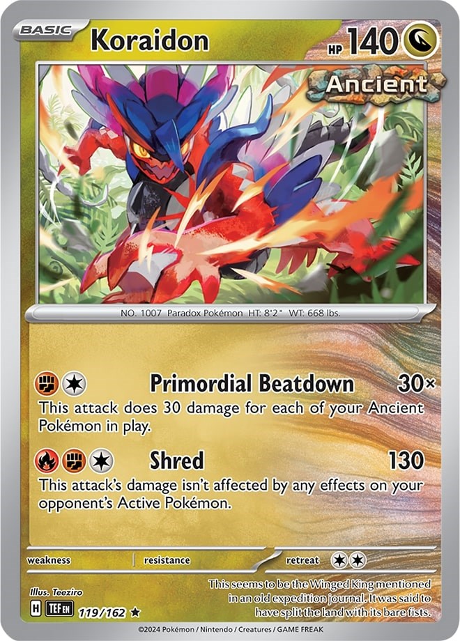 Koraidon (119/162) (Theme Deck Exclusive) [Scarlet & Violet: Temporal Forces] | Eastridge Sports Cards & Games