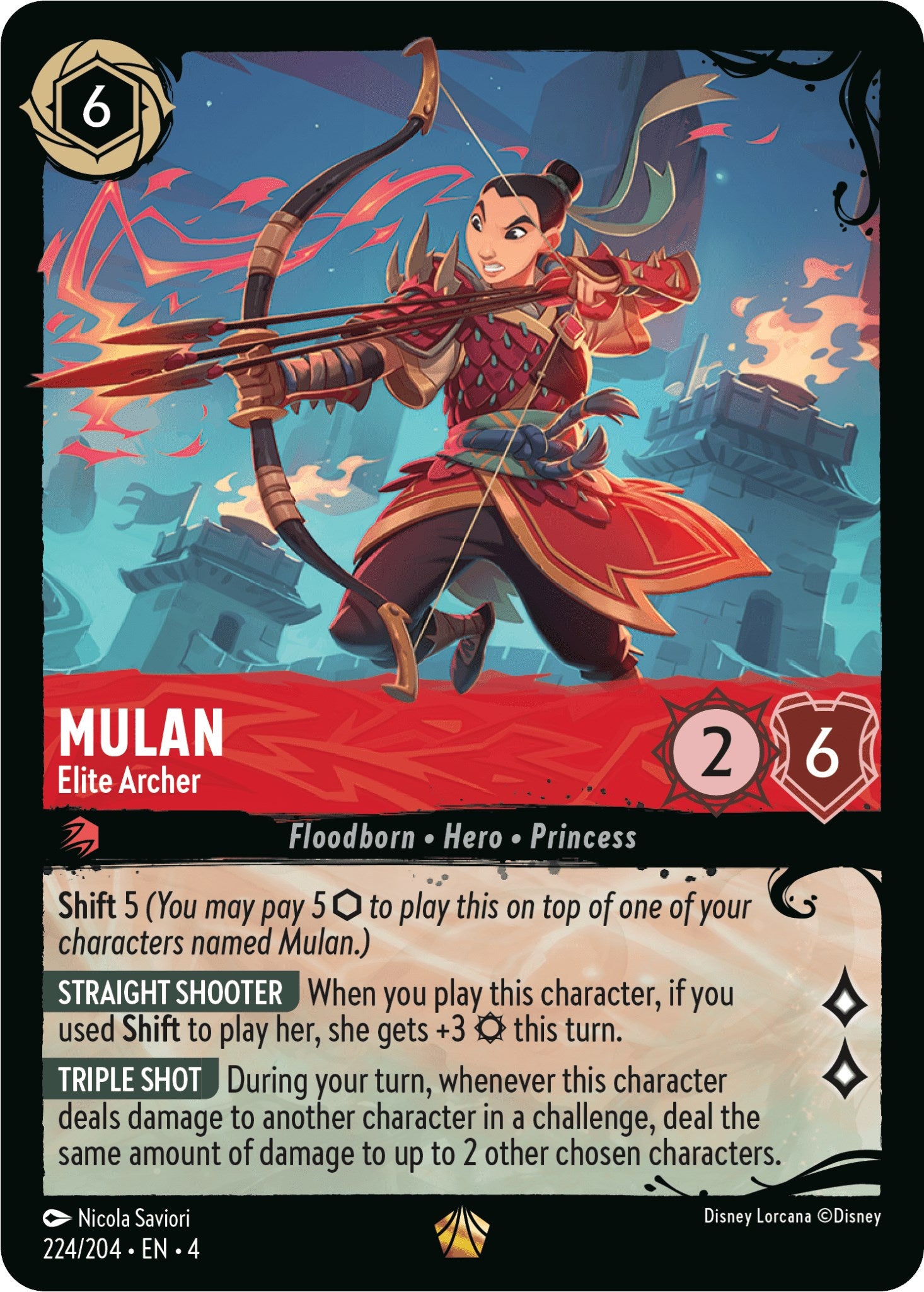 Mulan - Elite Archer (224/204) (244/204) [Illumineer's Quest: Deep Trouble] | Eastridge Sports Cards & Games