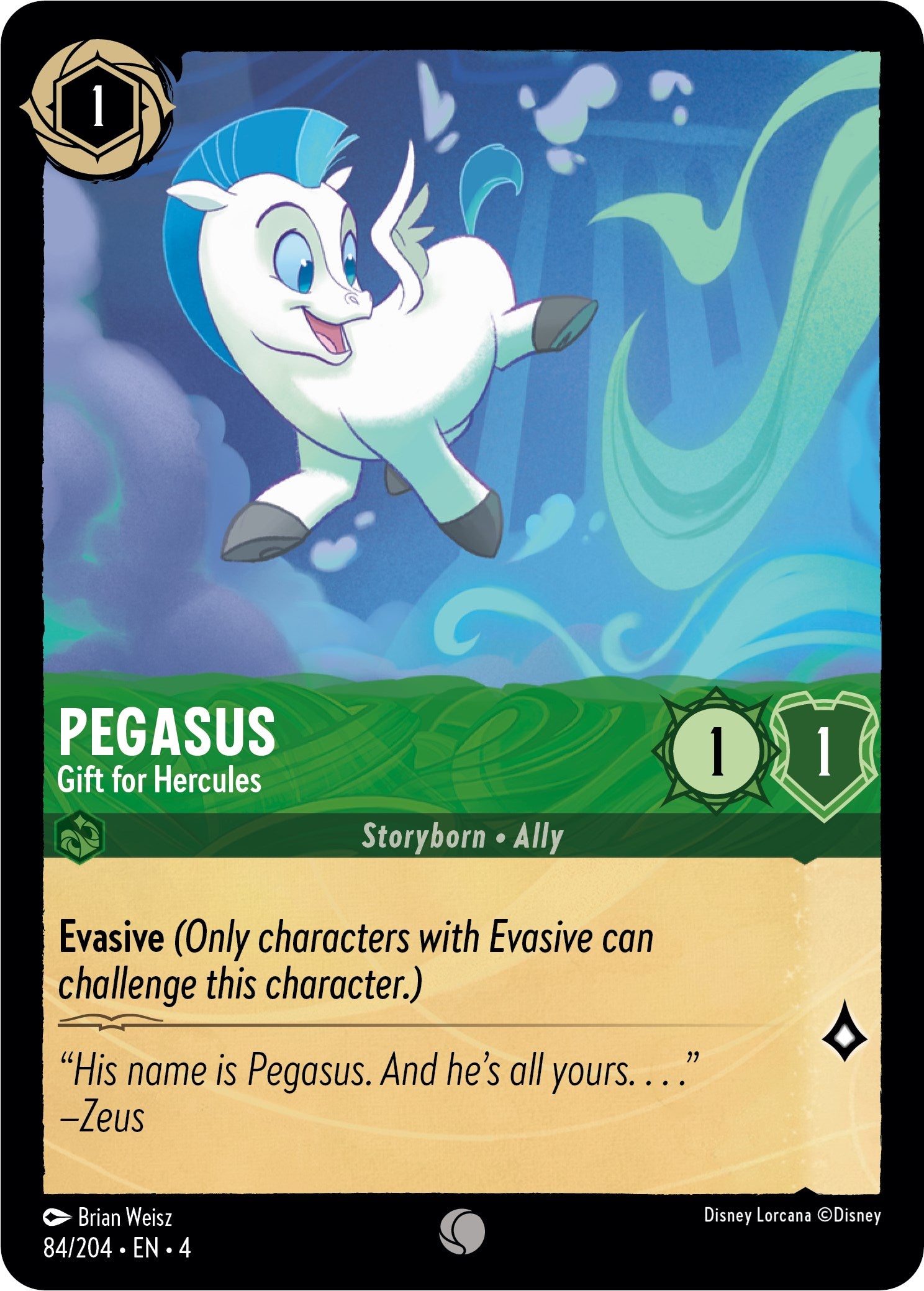 Pegasus - Gift for Hercules (84/204) [Ursula's Return] | Eastridge Sports Cards & Games
