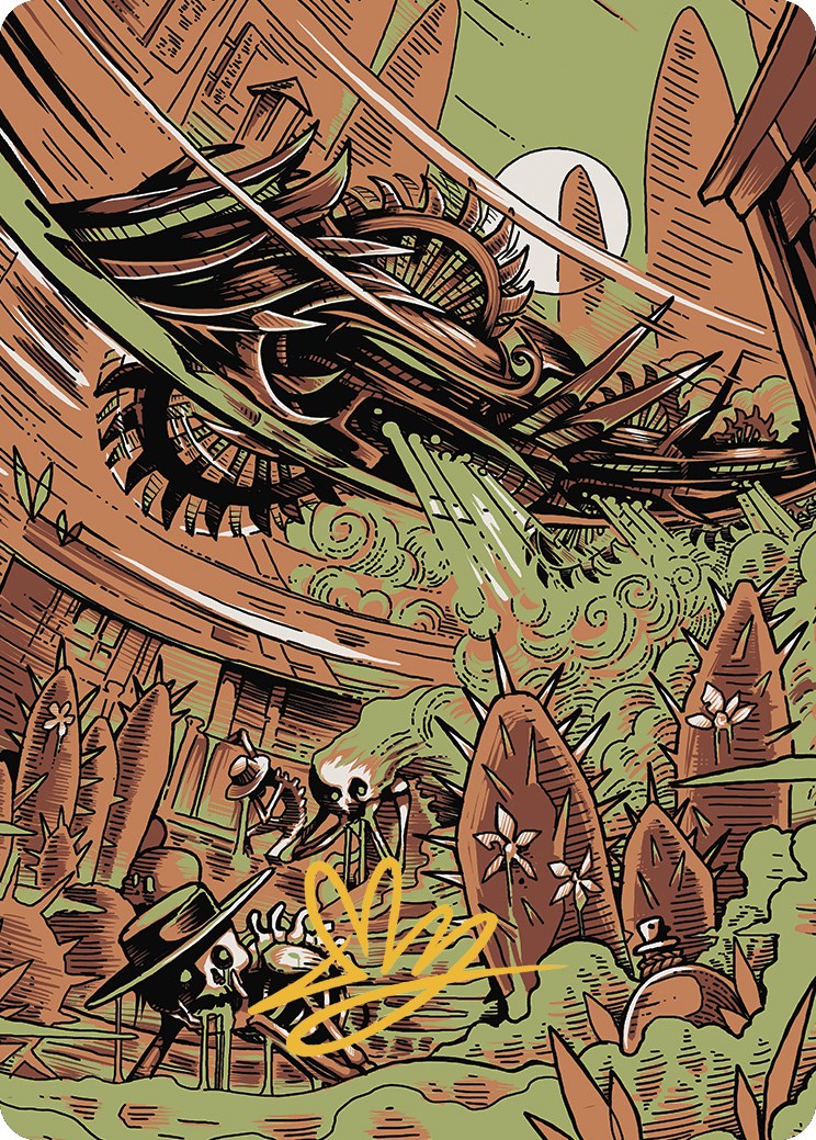 Contagion Engine Art Card (Gold-Stamped Signature) [Outlaws of Thunder Junction Art Series] | Eastridge Sports Cards & Games