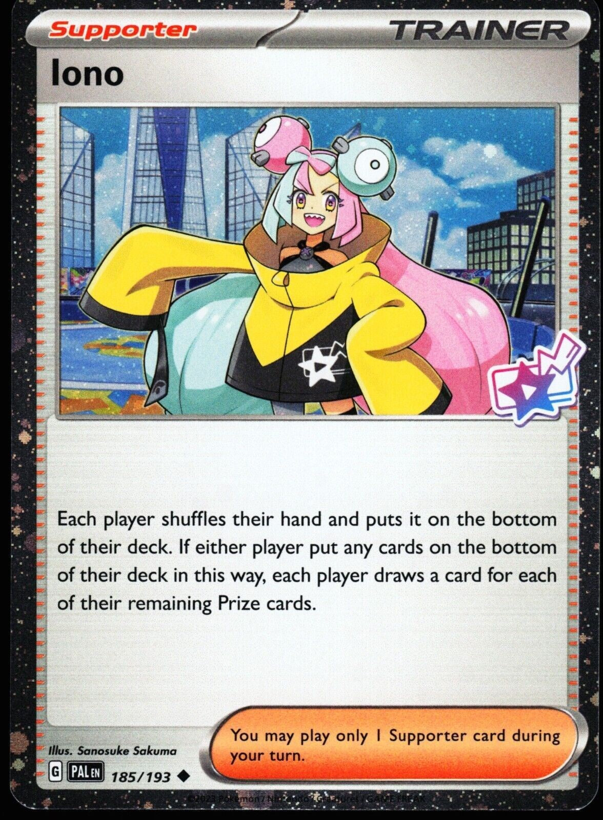 Iono (185/193) (Cosmo Foil) [Scarlet & Violet: Paldea Evolved] | Eastridge Sports Cards & Games