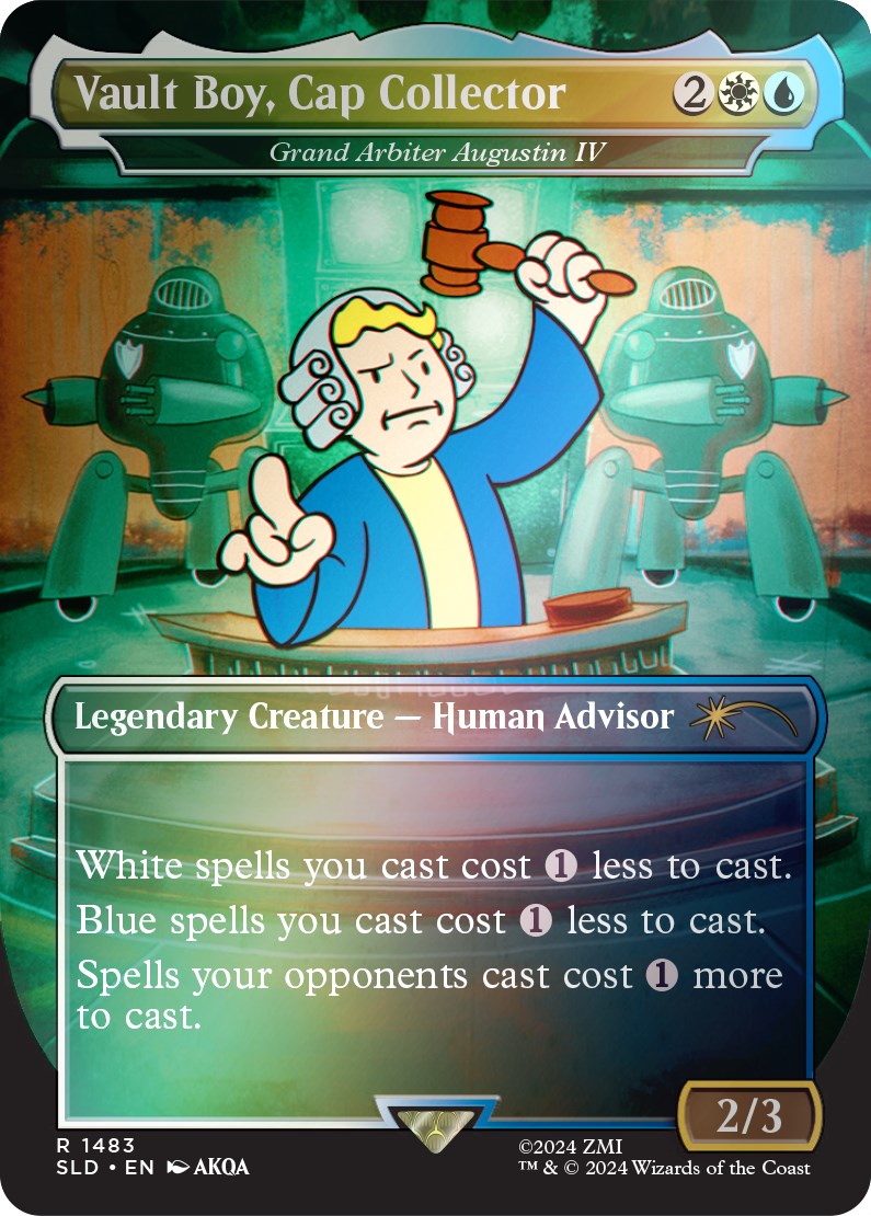 Vault Boy, Cap Collector - Grand Arbiter Augustin IV (Rainbow Foil) [Secret Lair Drop Series] | Eastridge Sports Cards & Games