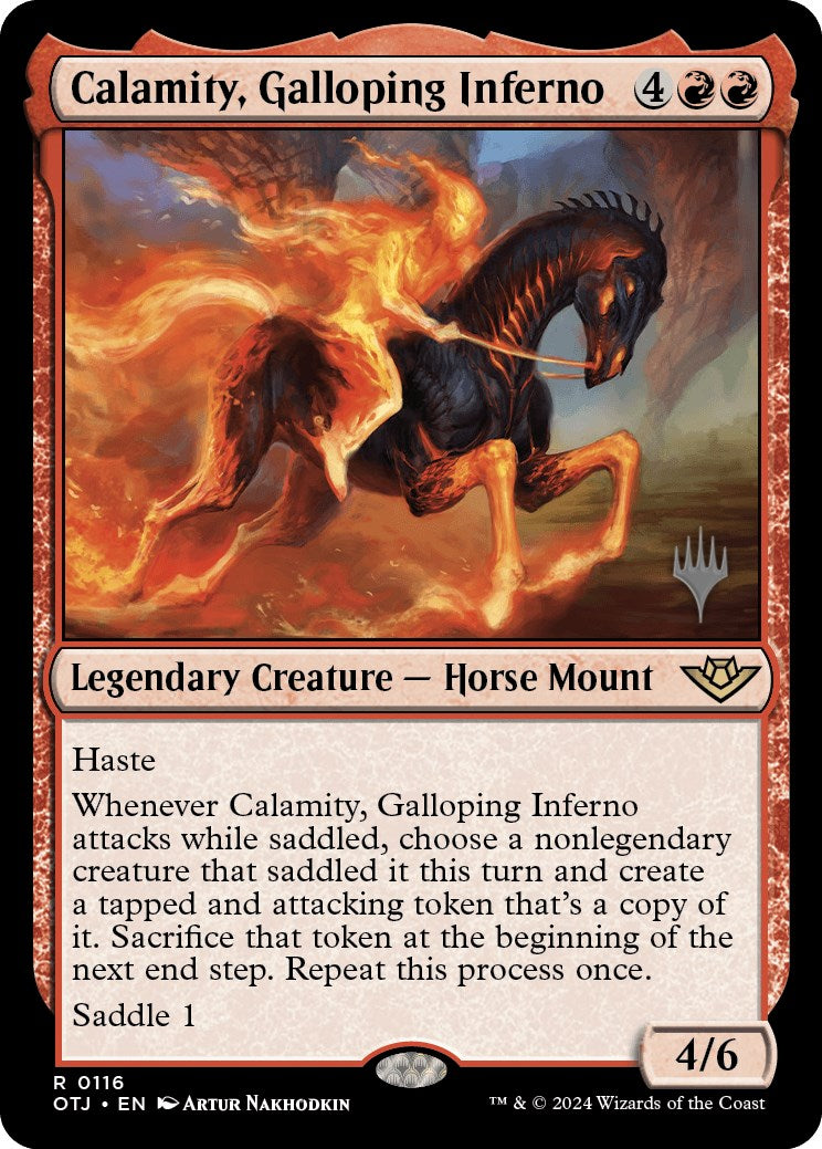 Calamity, Galloping Inferno (Promo Pack) [Outlaws of Thunder Junction Promos] | Eastridge Sports Cards & Games