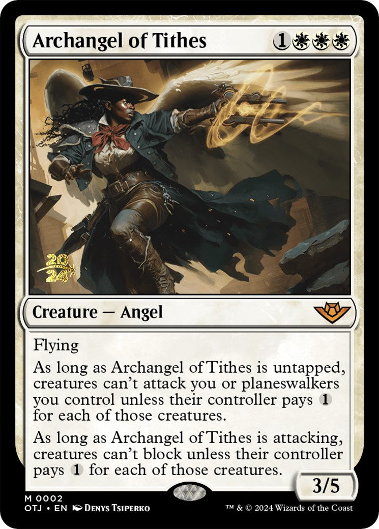 Archangel of Tithes [Outlaws of Thunder Junction Prerelease Promos] | Eastridge Sports Cards & Games