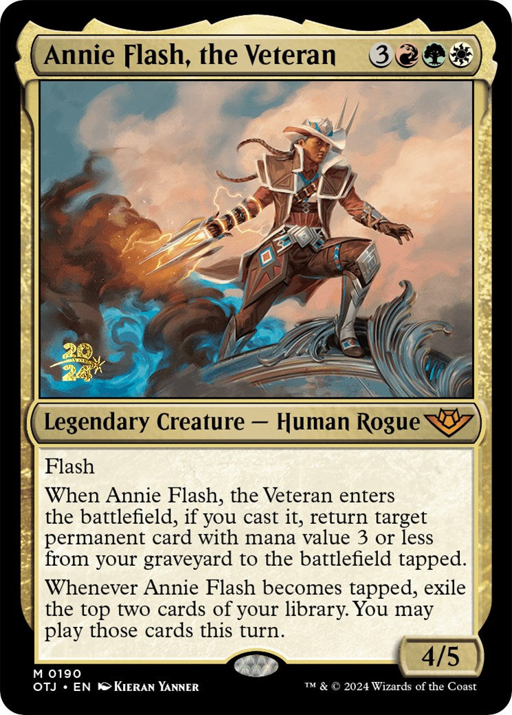 Annie Flash, the Veteran [Outlaws of Thunder Junction Prerelease Promos] | Eastridge Sports Cards & Games