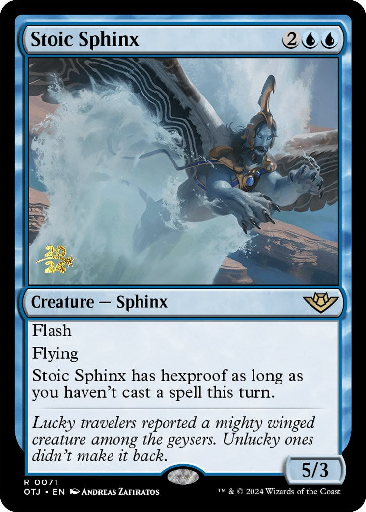 Stoic Sphinx [Outlaws of Thunder Junction Prerelease Promos] | Eastridge Sports Cards & Games