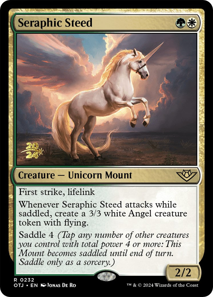 Seraphic Steed [Outlaws of Thunder Junction Prerelease Promos] | Eastridge Sports Cards & Games