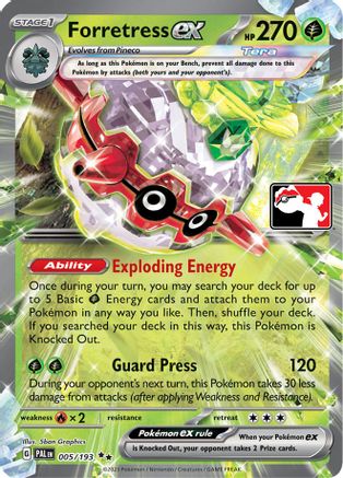 Forretress ex 005/193  - Holofoil Prize Pack Series Cards - Double Rare