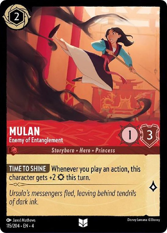 Mulan - Enemy of Entanglement (115/204) [Ursula's Return] | Eastridge Sports Cards & Games
