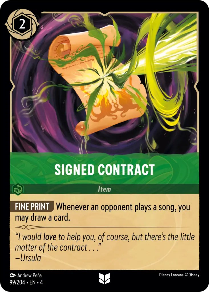 Signed Contract (99/204) [Ursula's Return] | Eastridge Sports Cards & Games