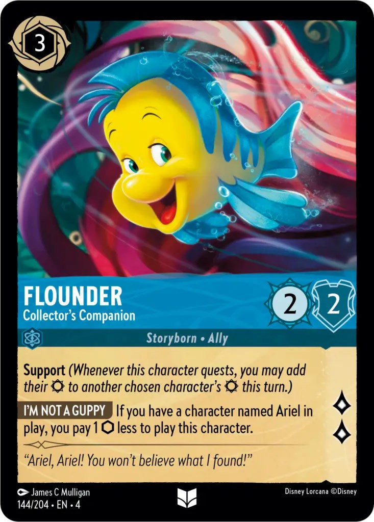 Flounder - Collector's Companion (144/204) [Ursula's Return] | Eastridge Sports Cards & Games