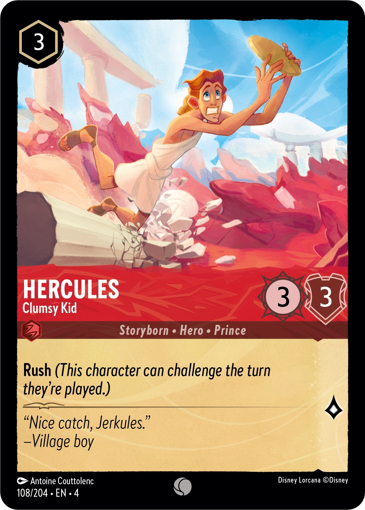 Hercules - Clumsy Kid (108/204) [Ursula's Return] | Eastridge Sports Cards & Games