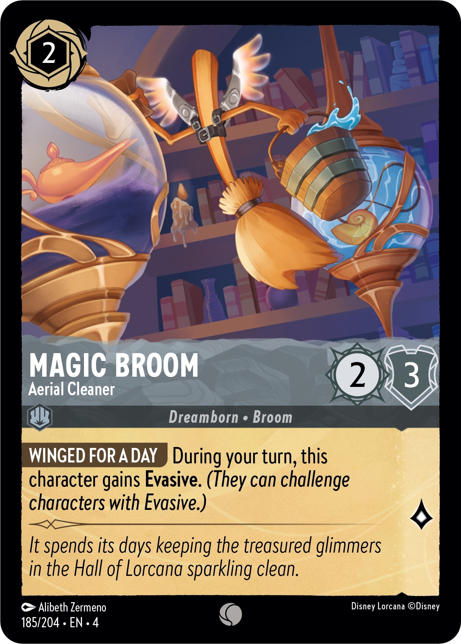 Magic Broom - Aerial Cleaner (185/204) [Ursula's Return] | Eastridge Sports Cards & Games