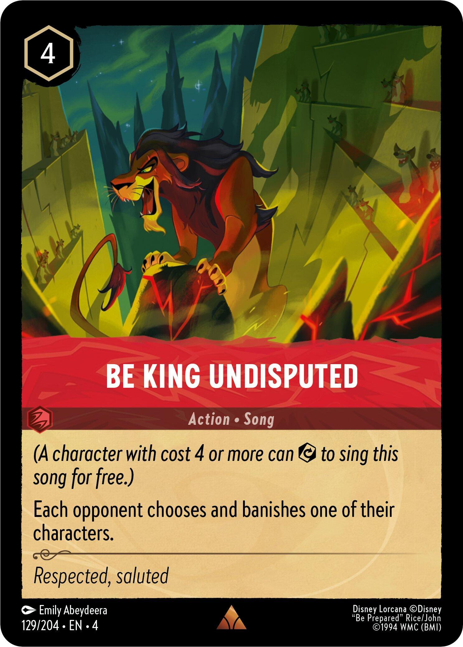 Be King Undisputed (129/204) [Ursula's Return] | Eastridge Sports Cards & Games