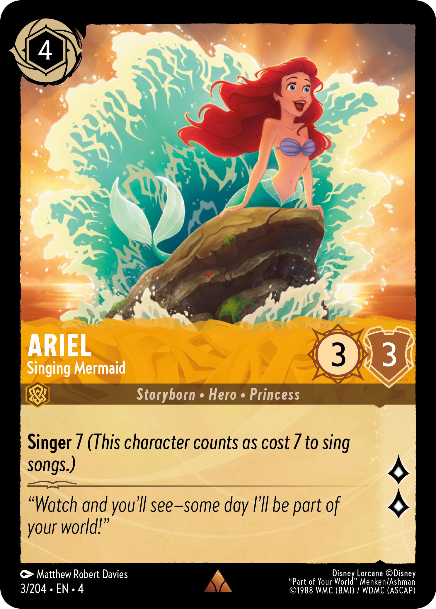 Ariel - Singing Mermaid (3/204) [Ursula's Return] | Eastridge Sports Cards & Games