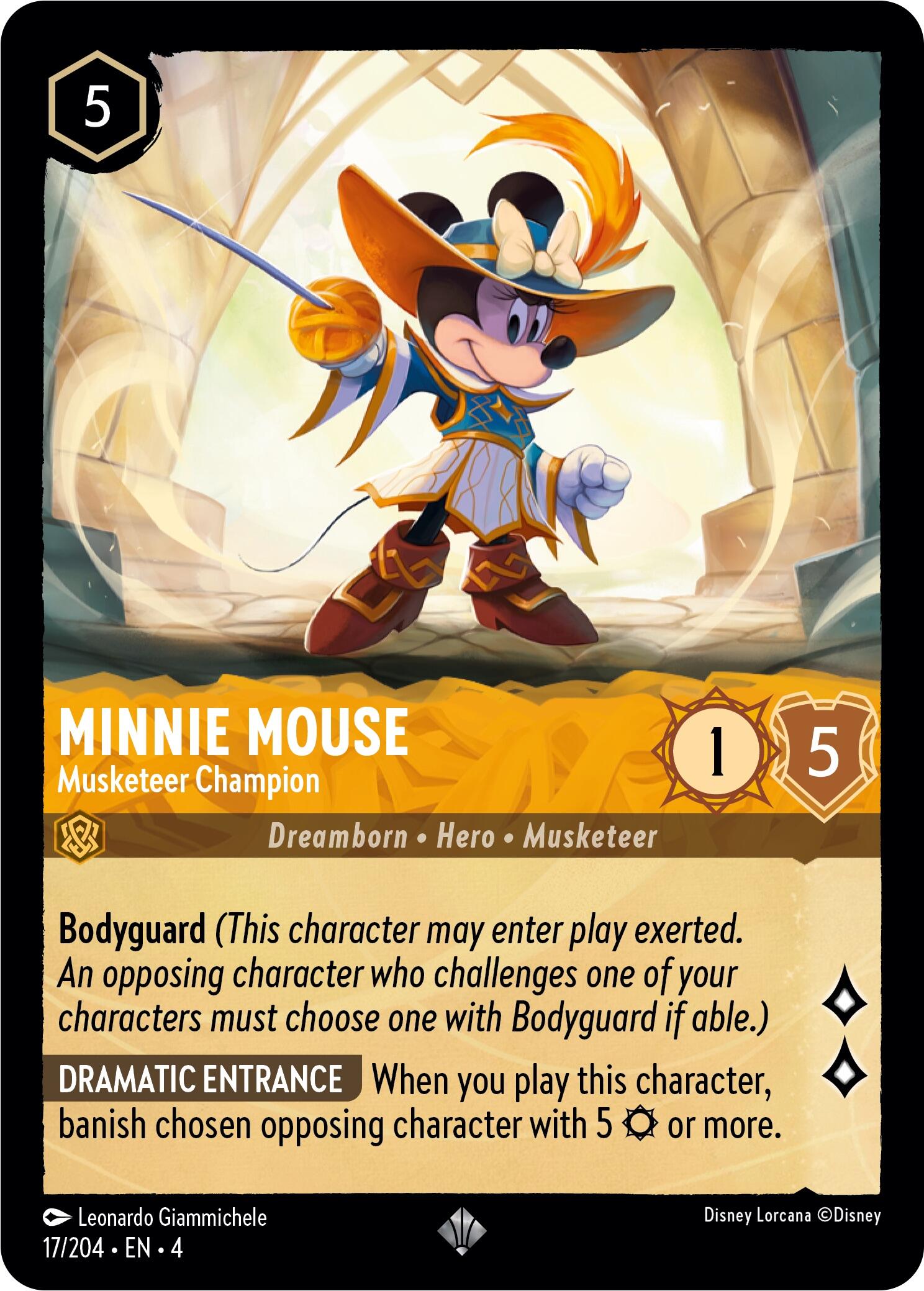Minnie Mouse - Musketeer Champion (17/204) [Ursula's Return] | Eastridge Sports Cards & Games
