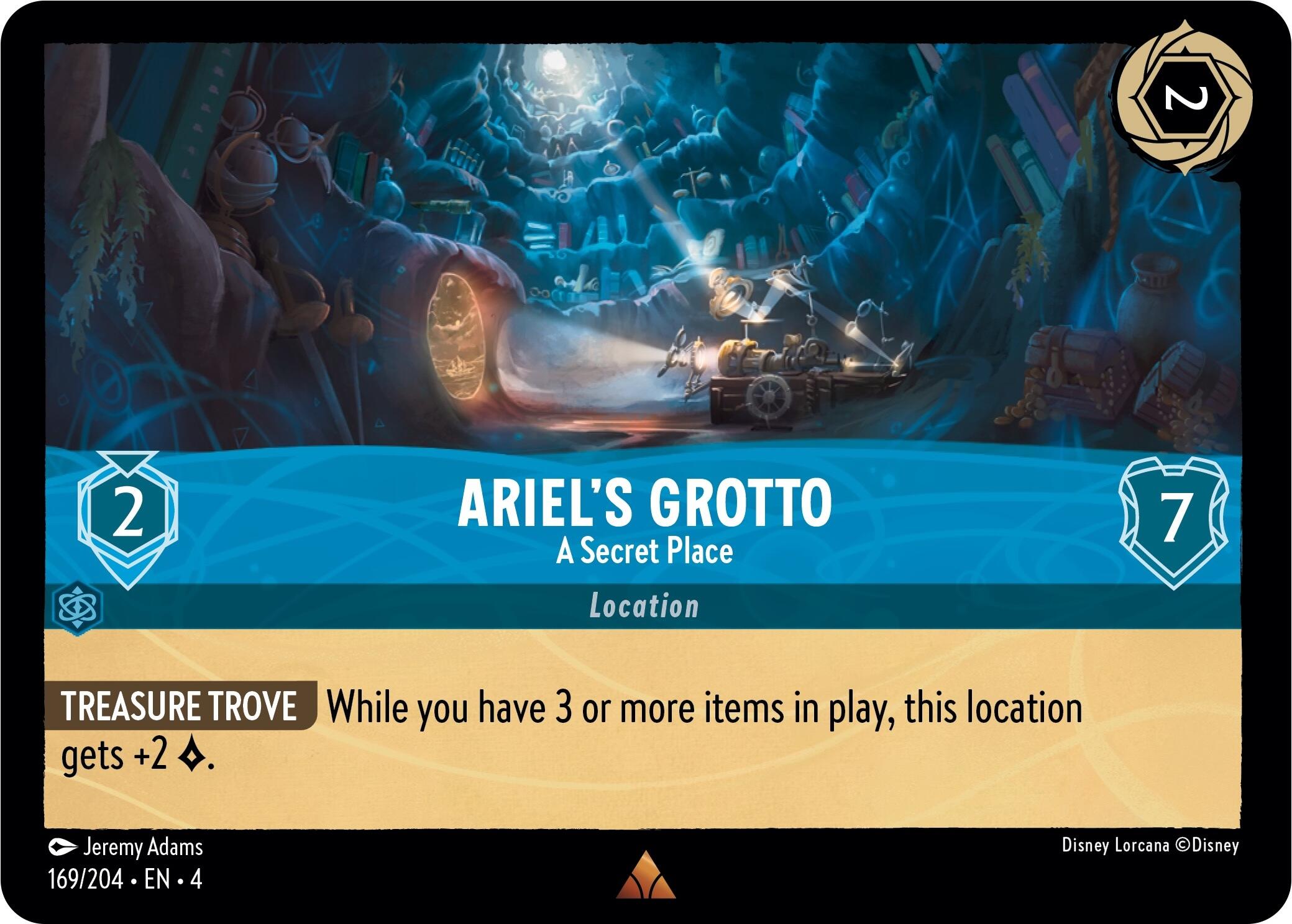 Ariel's Grotto - A Secret Place (169/204) [Ursula's Return] | Eastridge Sports Cards & Games