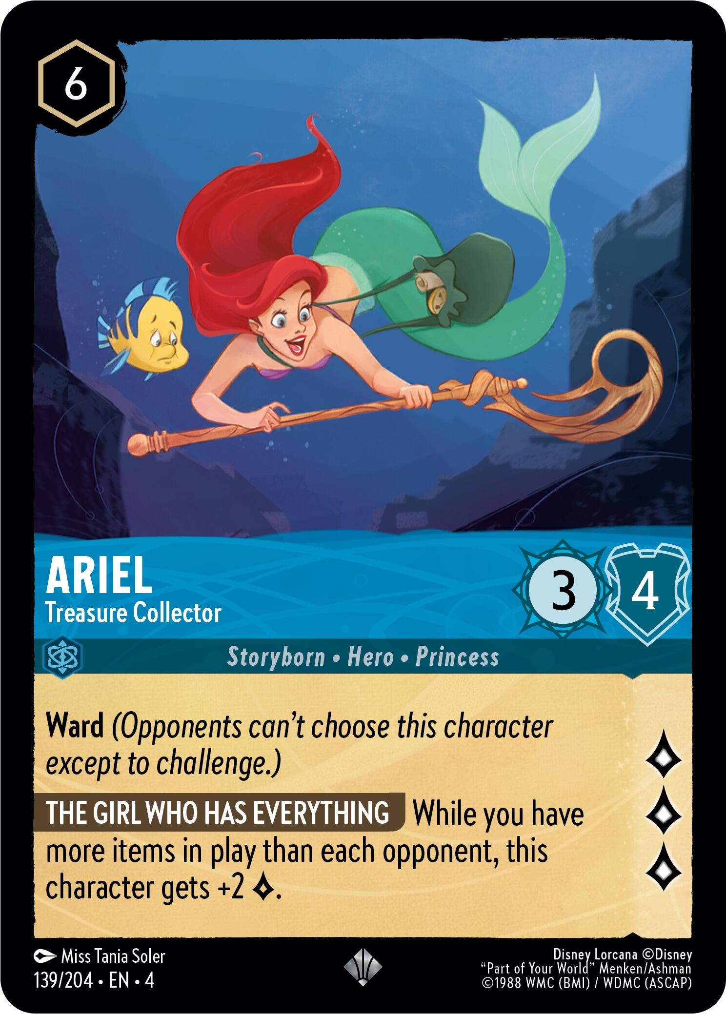 Ariel - Treasure Collector (139/204) [Ursula's Return] | Eastridge Sports Cards & Games