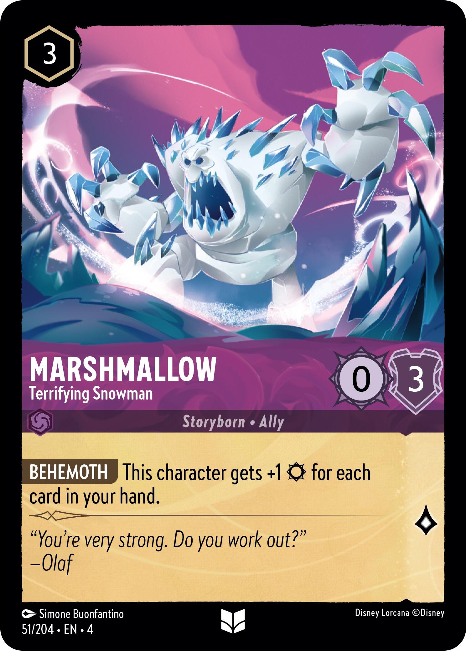 Marshmallow - Terrifying Snowman (51/204) [Ursula's Return] | Eastridge Sports Cards & Games