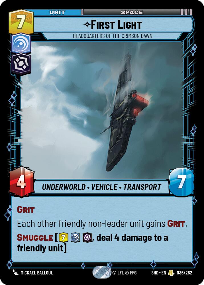First Light - Headquarters of the Crimson Dawn (036/262) (036/262) [Shadows of the Galaxy] | Eastridge Sports Cards & Games