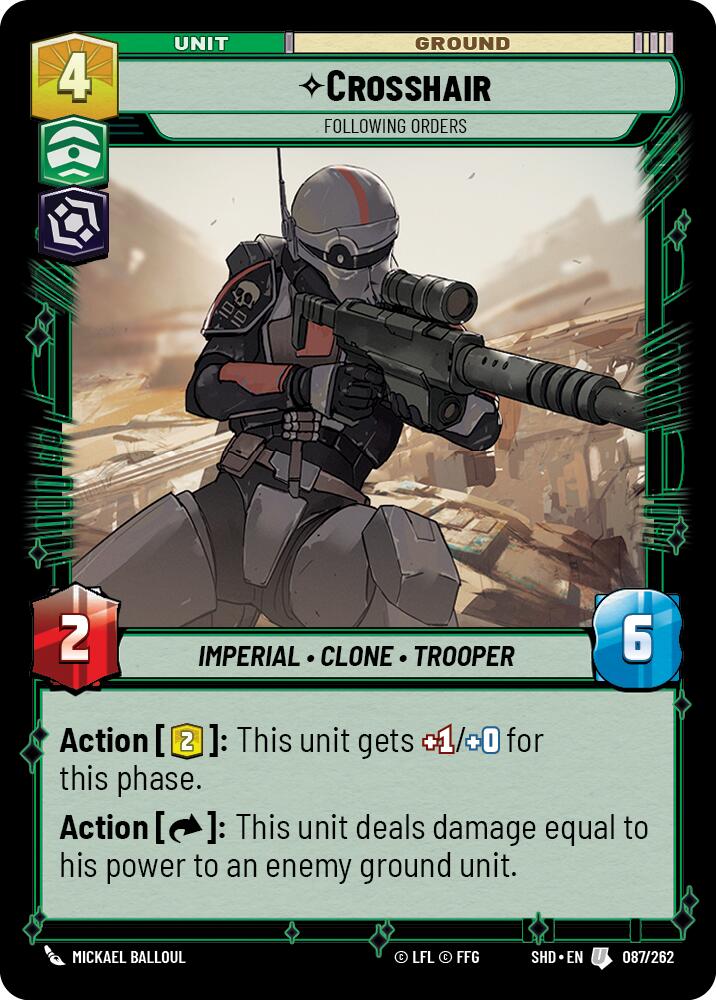 Crosshair - Following Orders (087/262) (087/262) [Shadows of the Galaxy] | Eastridge Sports Cards & Games