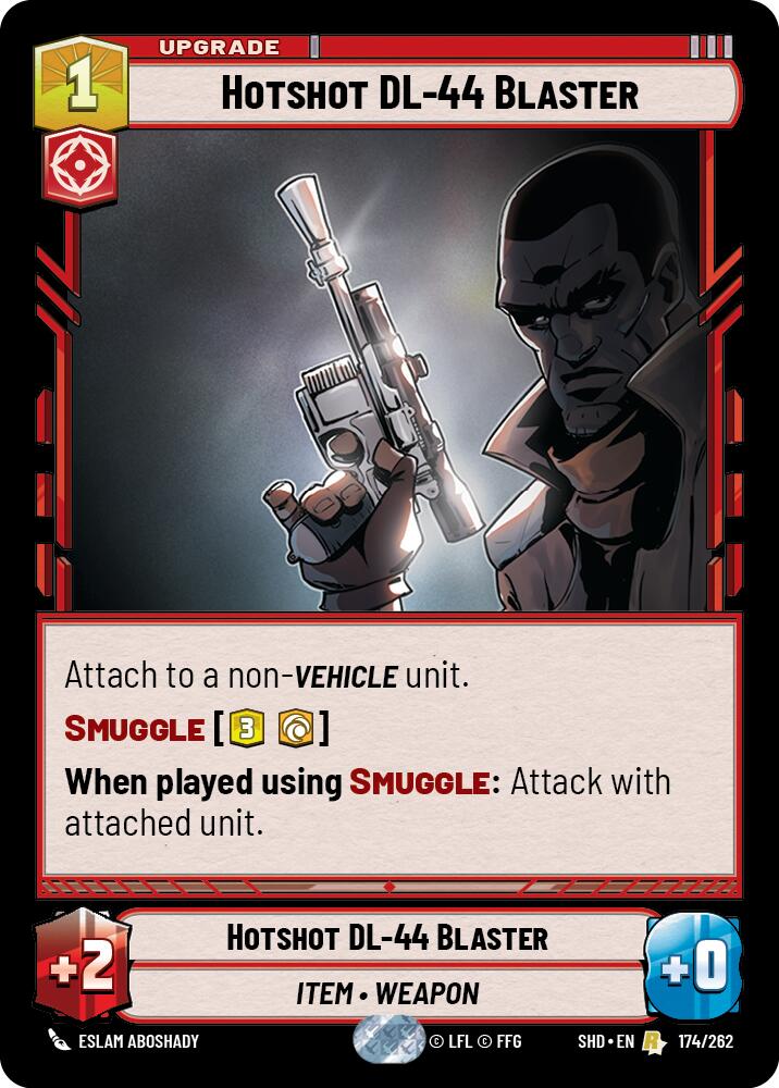 Hotshot DL-44 Blaster (174/262) (174/262) [Shadows of the Galaxy] | Eastridge Sports Cards & Games
