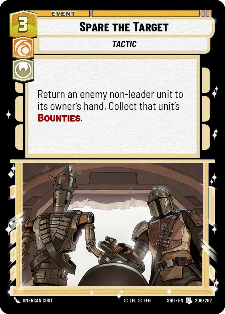Spare the Target (206/262) (206/262) [Shadows of the Galaxy] | Eastridge Sports Cards & Games