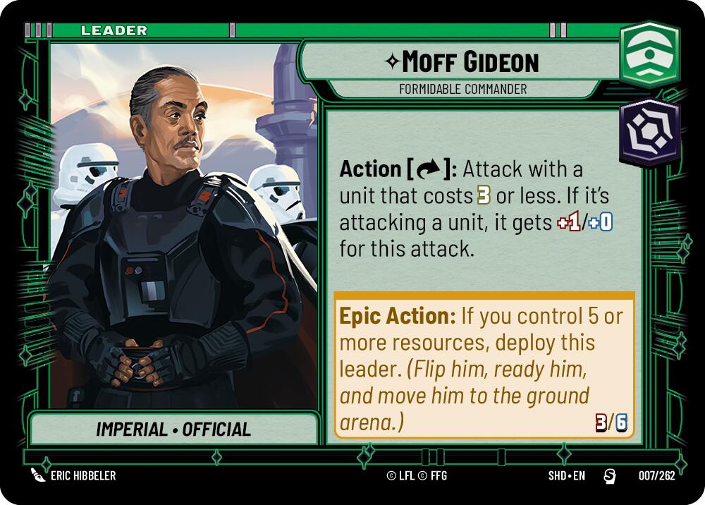 Moff Gideon - Formidable Commander (007/262) (007/262) [Shadows of the Galaxy] | Eastridge Sports Cards & Games