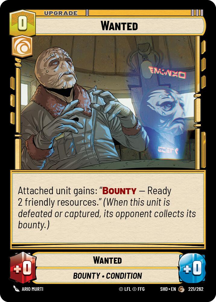 Wanted (221/262) (221/262) [Shadows of the Galaxy] | Eastridge Sports Cards & Games