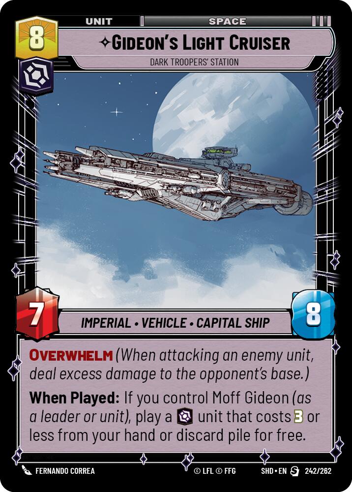 Gideon's Light Cruiser - Dark Troopers' Station (242/262) (242/262) [Shadows of the Galaxy] | Eastridge Sports Cards & Games