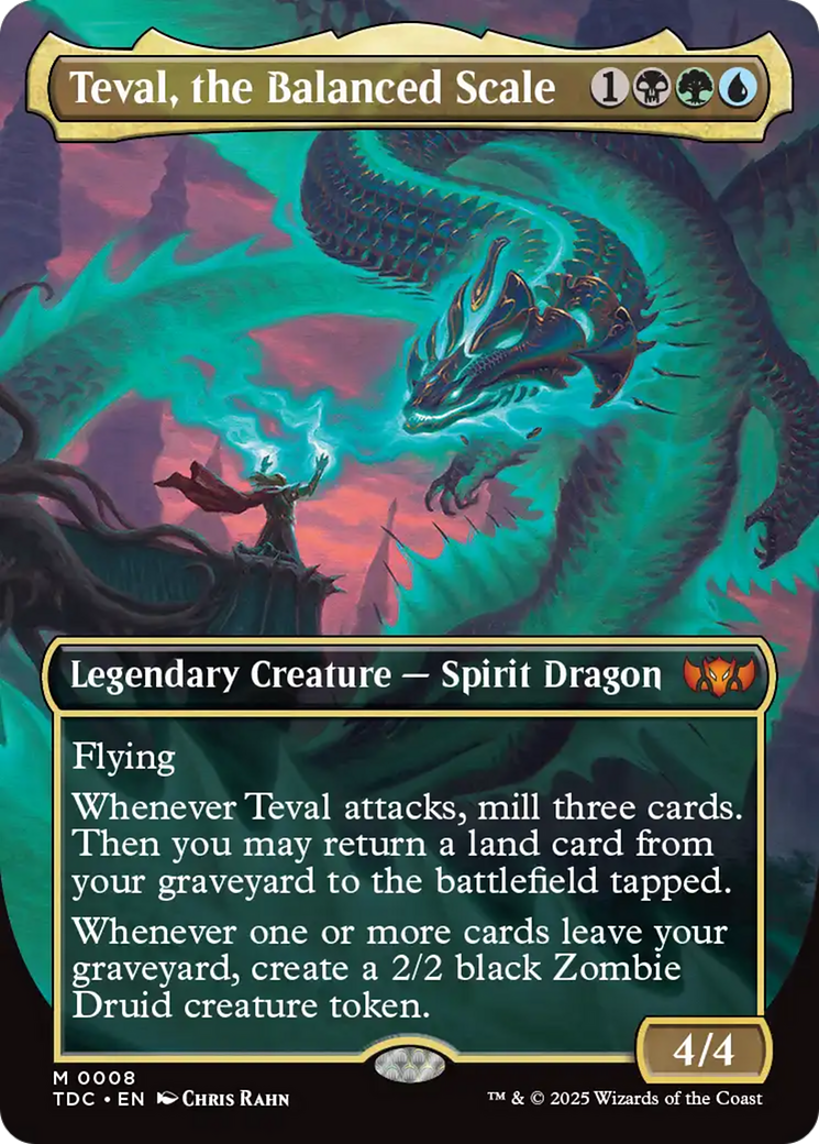 Teval, the Balanced Scale (Borderless) [Tarkir: Dragonstorm Commander] | Eastridge Sports Cards & Games