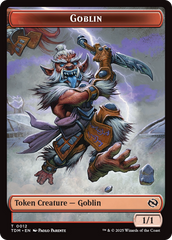 Goblin // Warrior Double-Sided Token [Tarkir: Dragonstorm Tokens] | Eastridge Sports Cards & Games