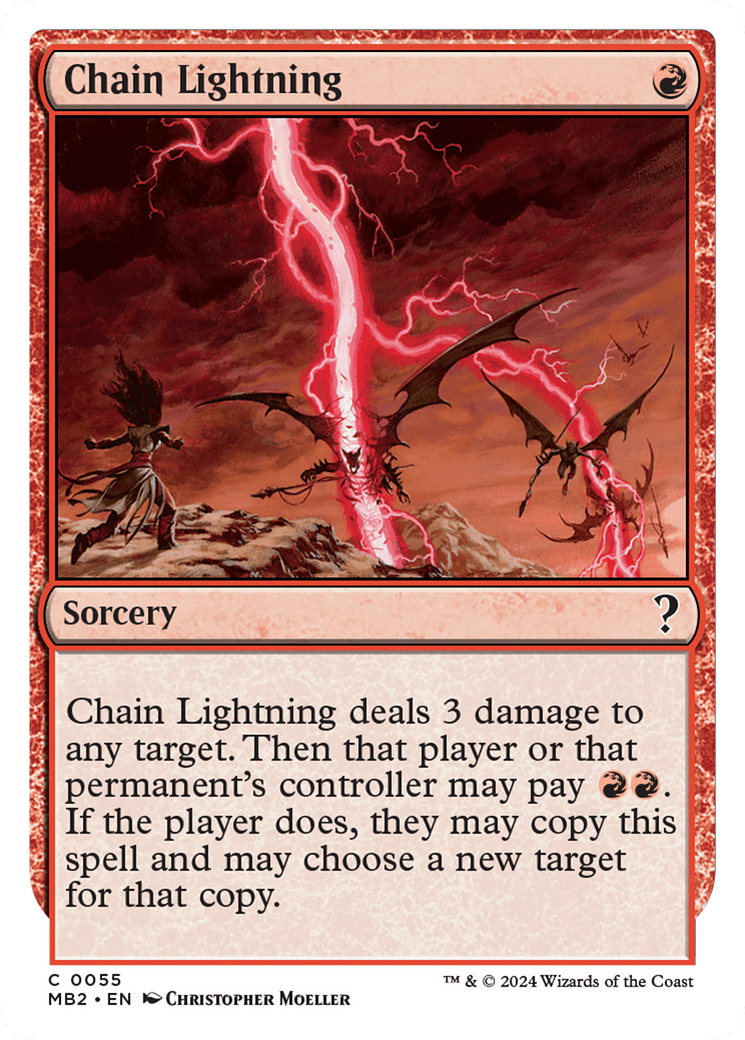 Chain Lightning (White Border) [Mystery Booster 2] | Eastridge Sports Cards & Games