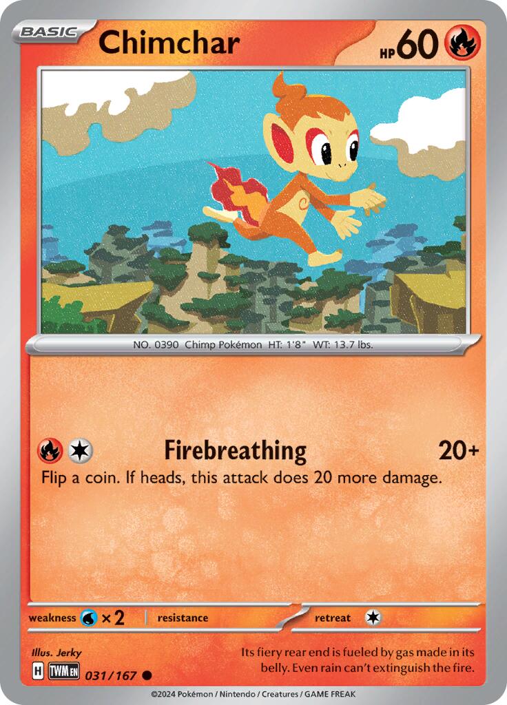 Chimchar (031/167) [Scarlet & Violet: Twilight Masquerade] | Eastridge Sports Cards & Games