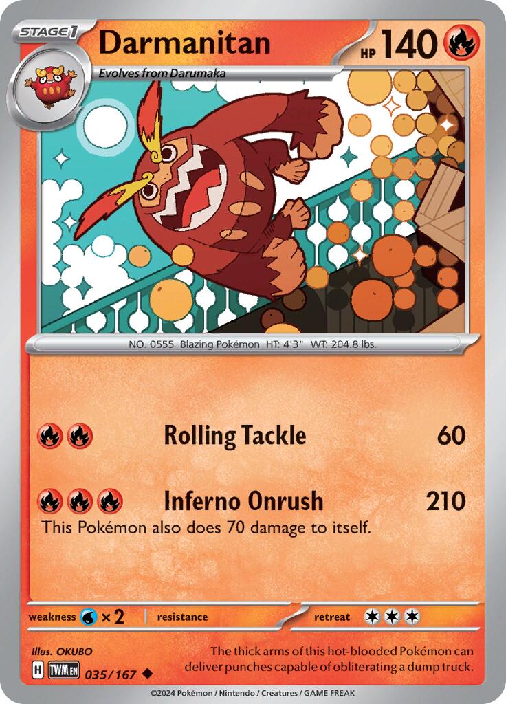 Darmanitan (035/167) [Scarlet & Violet: Twilight Masquerade] | Eastridge Sports Cards & Games