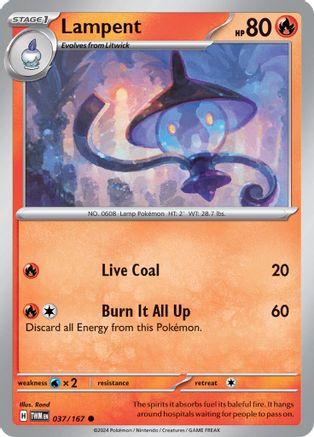 Lampent (037/167) [Scarlet & Violet: Twilight Masquerade] | Eastridge Sports Cards & Games