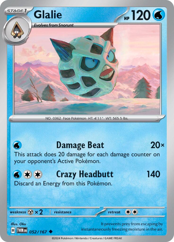 Glalie (052/167) [Scarlet & Violet: Twilight Masquerade] | Eastridge Sports Cards & Games