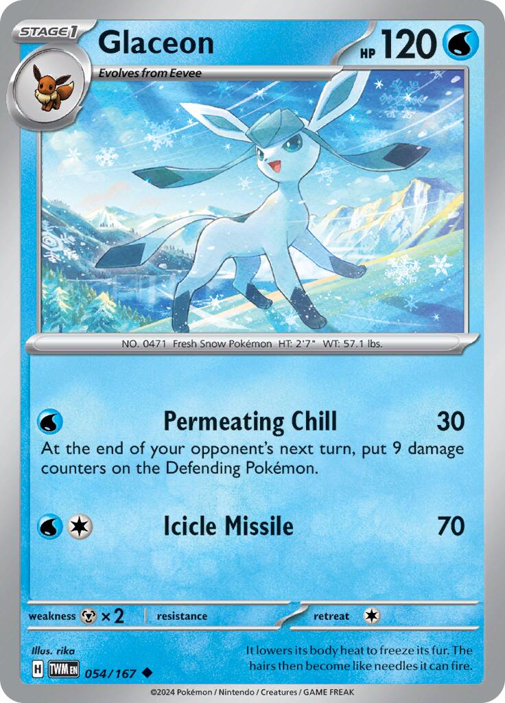 Glaceon (054/167) [Scarlet & Violet: Twilight Masquerade] | Eastridge Sports Cards & Games