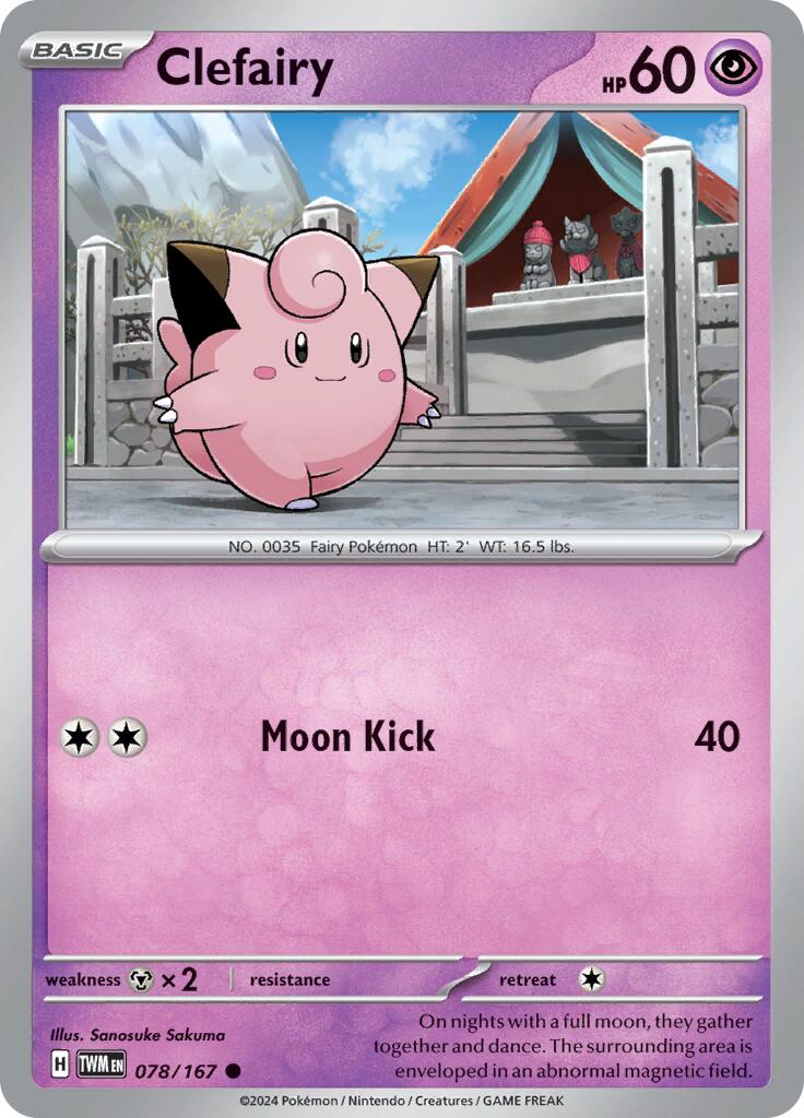 Clefairy (078/167) [Scarlet & Violet: Twilight Masquerade] | Eastridge Sports Cards & Games