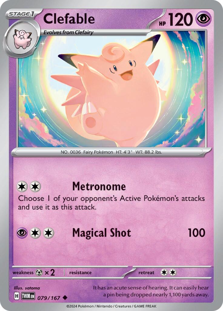 Clefable (079/167) [Scarlet & Violet: Twilight Masquerade] | Eastridge Sports Cards & Games