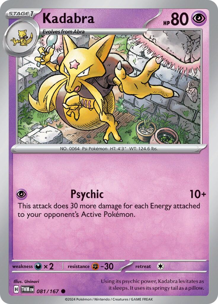 Kadabra (081/167) [Scarlet & Violet: Twilight Masquerade] | Eastridge Sports Cards & Games