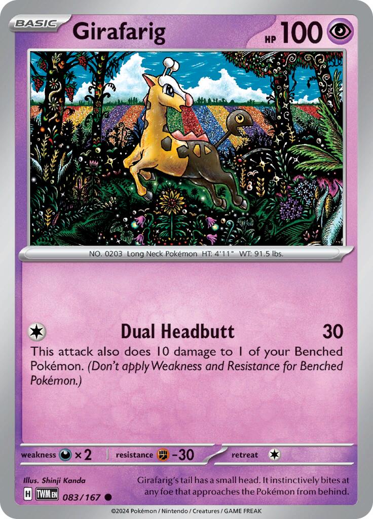 Girafarig (083/167) [Scarlet & Violet: Twilight Masquerade] | Eastridge Sports Cards & Games