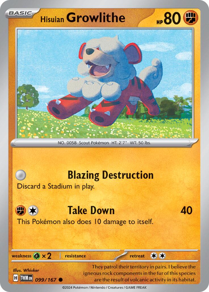 Hisuian Growlithe (099/167) [Scarlet & Violet: Twilight Masquerade] | Eastridge Sports Cards & Games