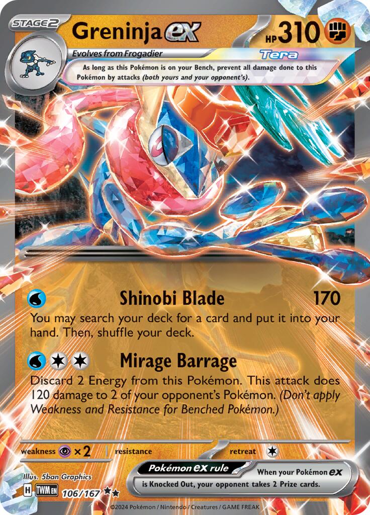 Greninja ex (106/167) [Scarlet & Violet: Twilight Masquerade] | Eastridge Sports Cards & Games