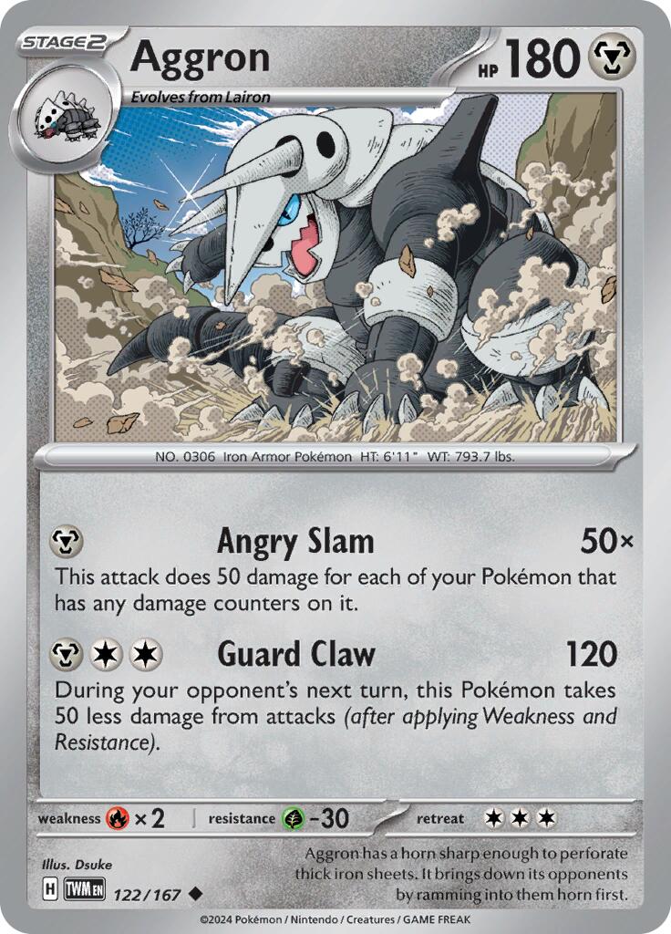 Aggron (122/167) [Scarlet & Violet: Twilight Masquerade] | Eastridge Sports Cards & Games