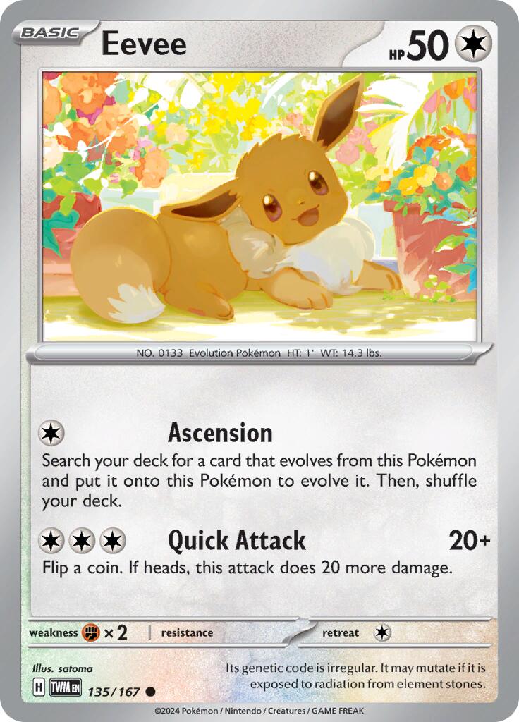 Eevee (135/167) [Scarlet & Violet: Twilight Masquerade] | Eastridge Sports Cards & Games