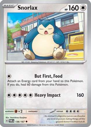 Snorlax (136/167) [Scarlet & Violet: Twilight Masquerade] | Eastridge Sports Cards & Games